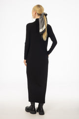 Black Turtleneck Basic Maxi