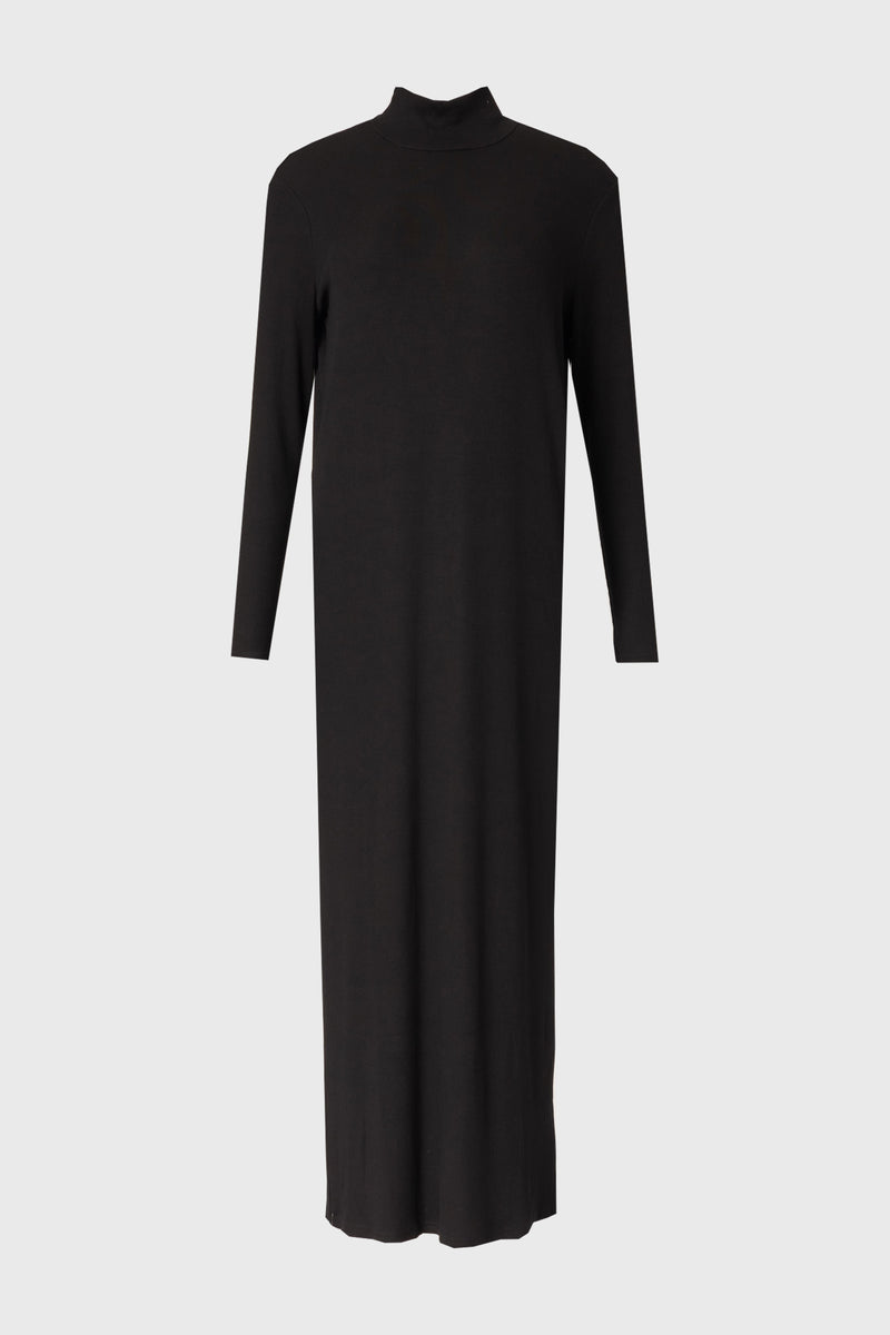 Black Turtleneck Basic Maxi