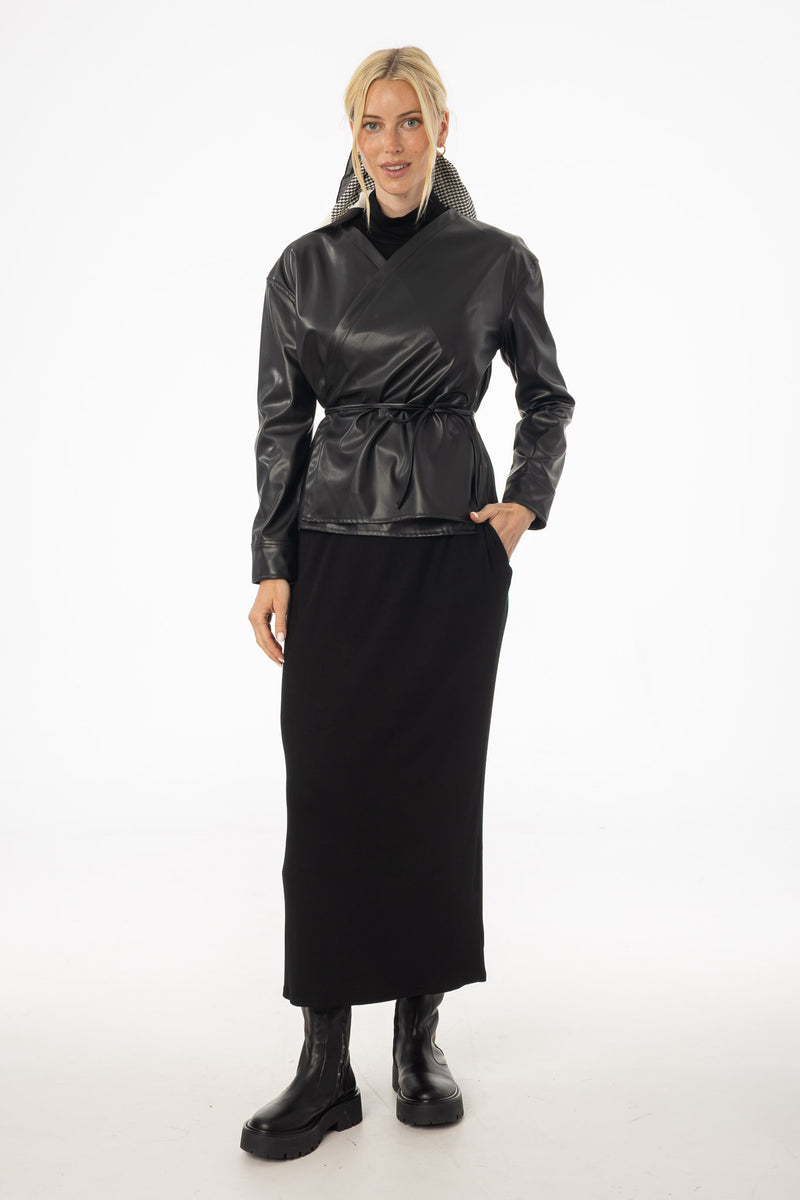 Black Turtleneck Basic Maxi