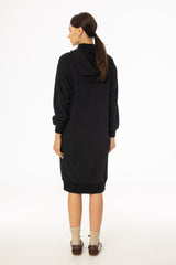Black Turtleneck Sweatshirt Dress