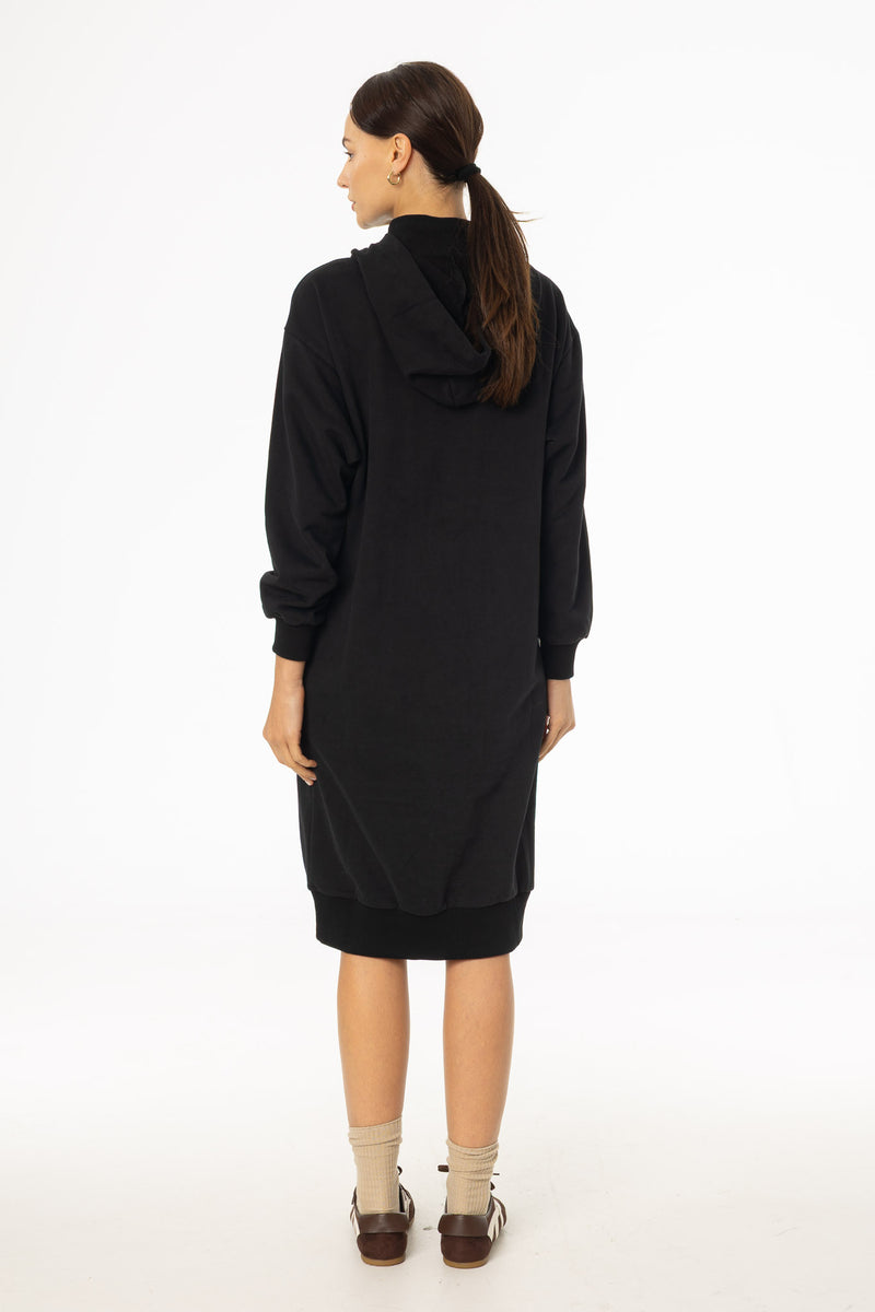 Black Turtleneck Sweatshirt Dress