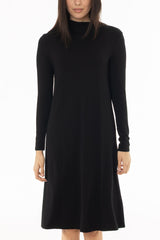 Black Turtleneck Swing Dress