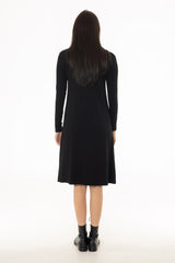 Black Turtleneck Swing Dress