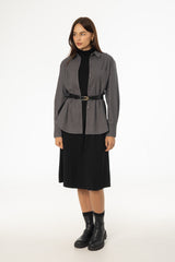 Black Turtleneck Swing Dress