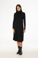 Black Turtleneck Swing Dress