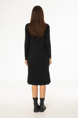 Black Turtleneck Swing Dress