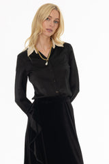 Black Two Tone Blouse