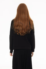 Black Varsity Cardigan