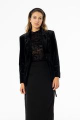 Black Velour Blazer
