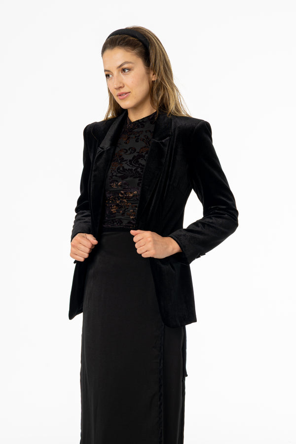 Black Velour Blazer