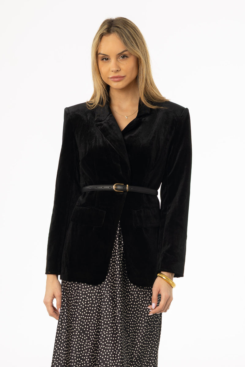 Black Velour Blazer