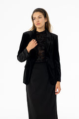 Black Velour Blazer