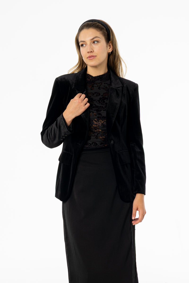 Black Velour Blazer