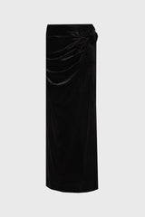 Black Velour Rose Skirt