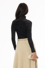 Black Velvet Sparkle Turtleneck