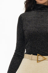 Black Velvet Sparkle Turtleneck