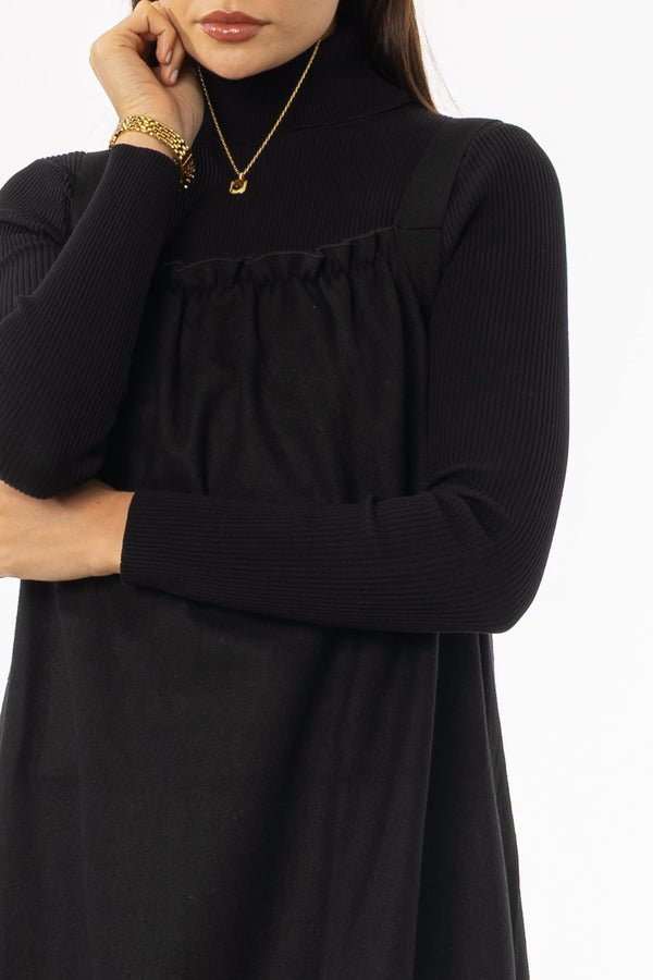 Black Wool Feel Jumper