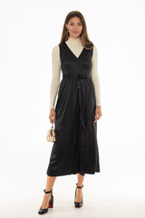 Black Wrap Maxi Jumper