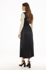 Black Wrap Maxi Jumper