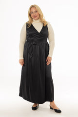 Black Wrap Maxi Jumper