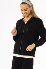 Black Zip Up Sweatshirt