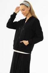 Black Zip Up Sweatshirt