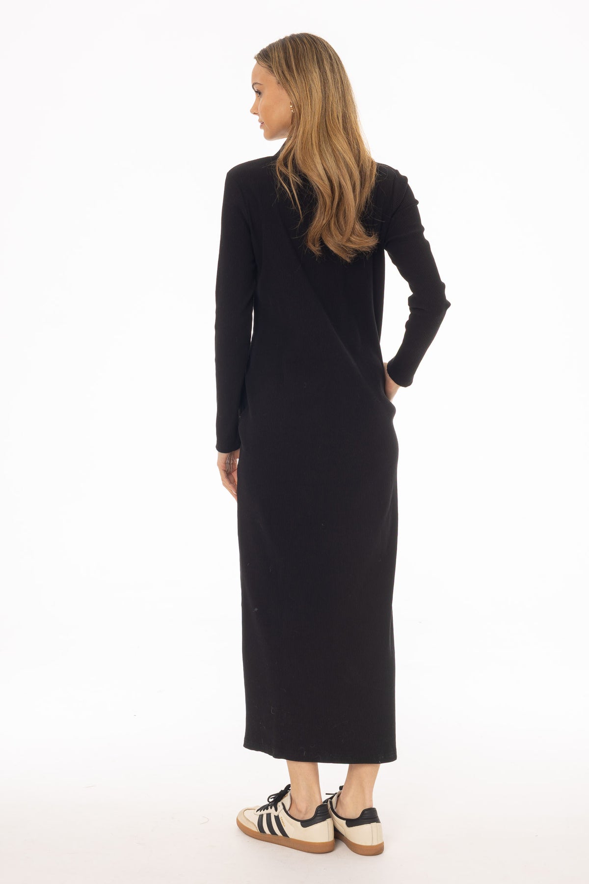 Black Zipper Maxi Dress – BLANK