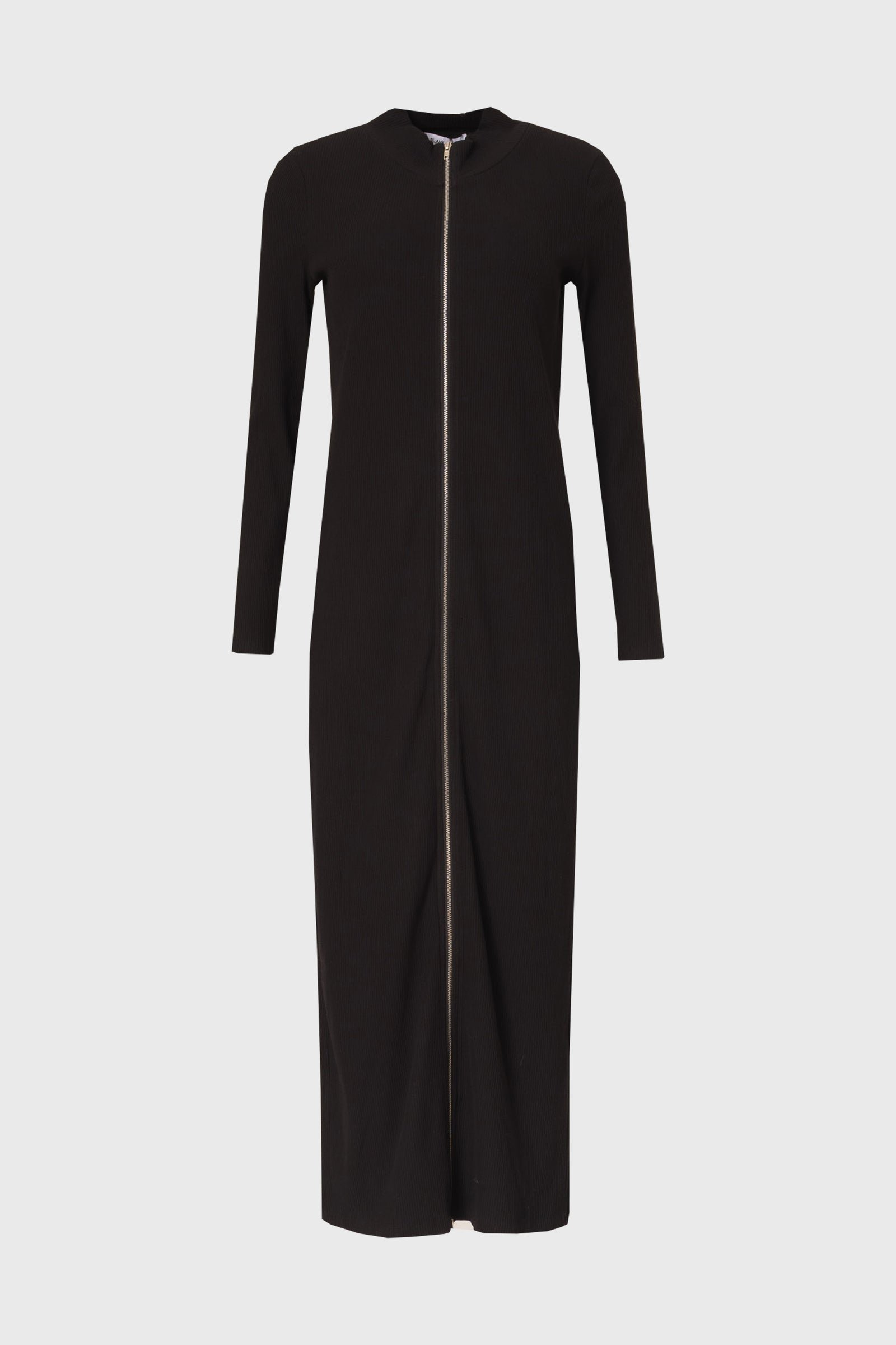 Black Zipper Maxi Dress – BLANK
