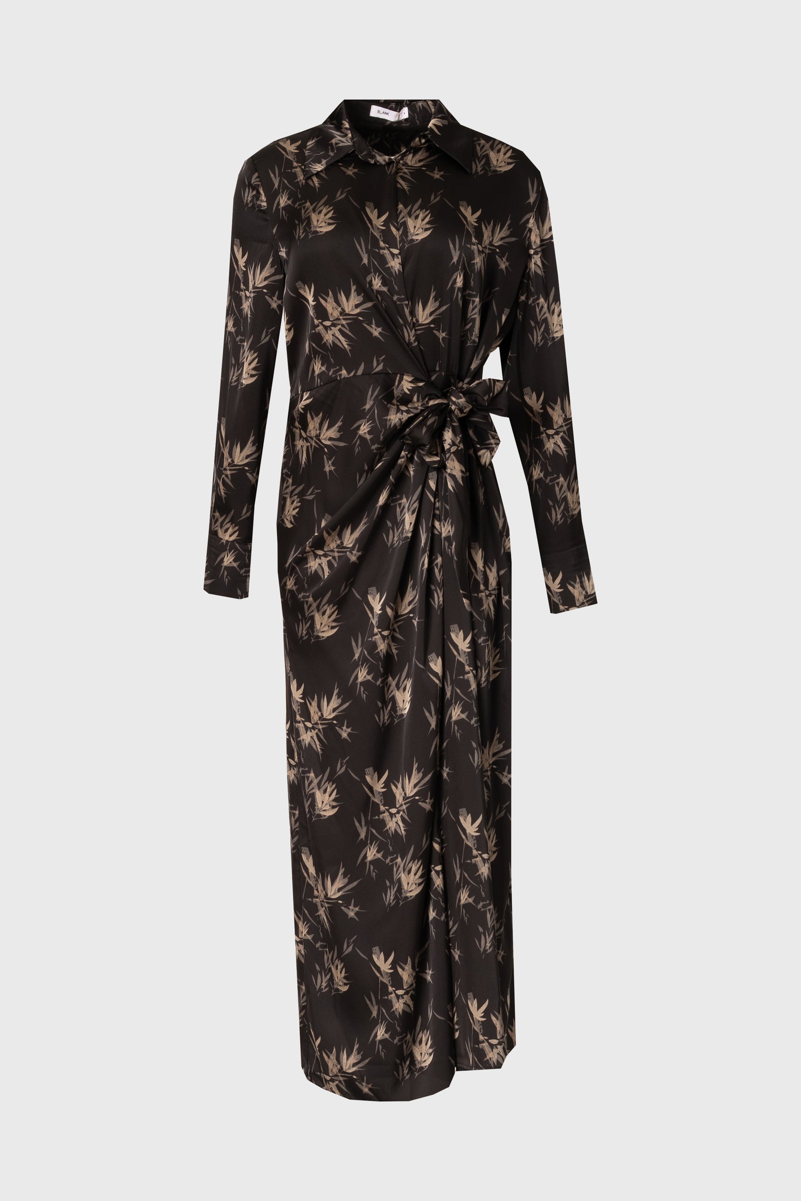 princess polly baby blue dress Gathered lace-trimmed crepe midi dress - black main image 0