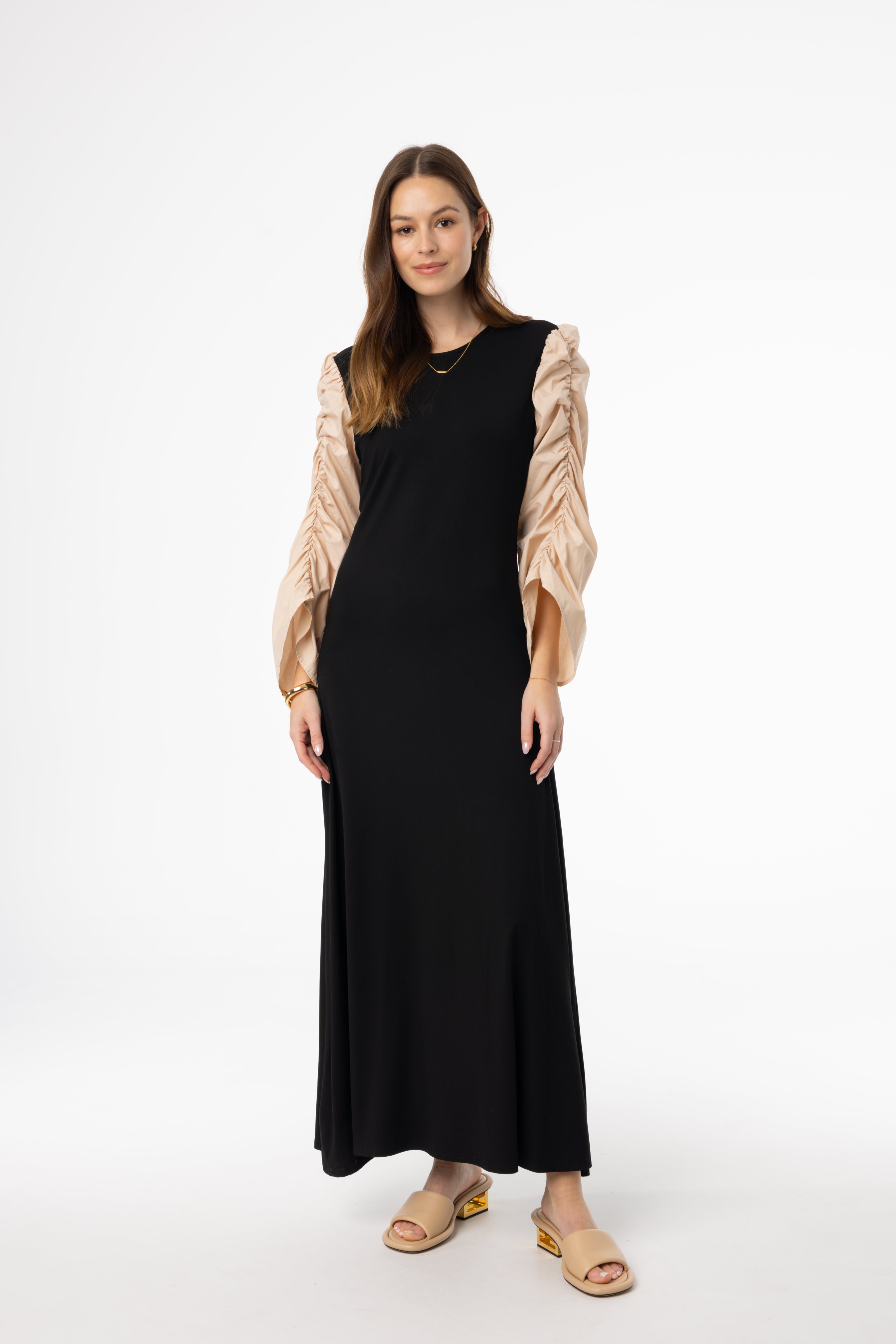 Black and Bone Colorblock Maxi Dress – BLANK