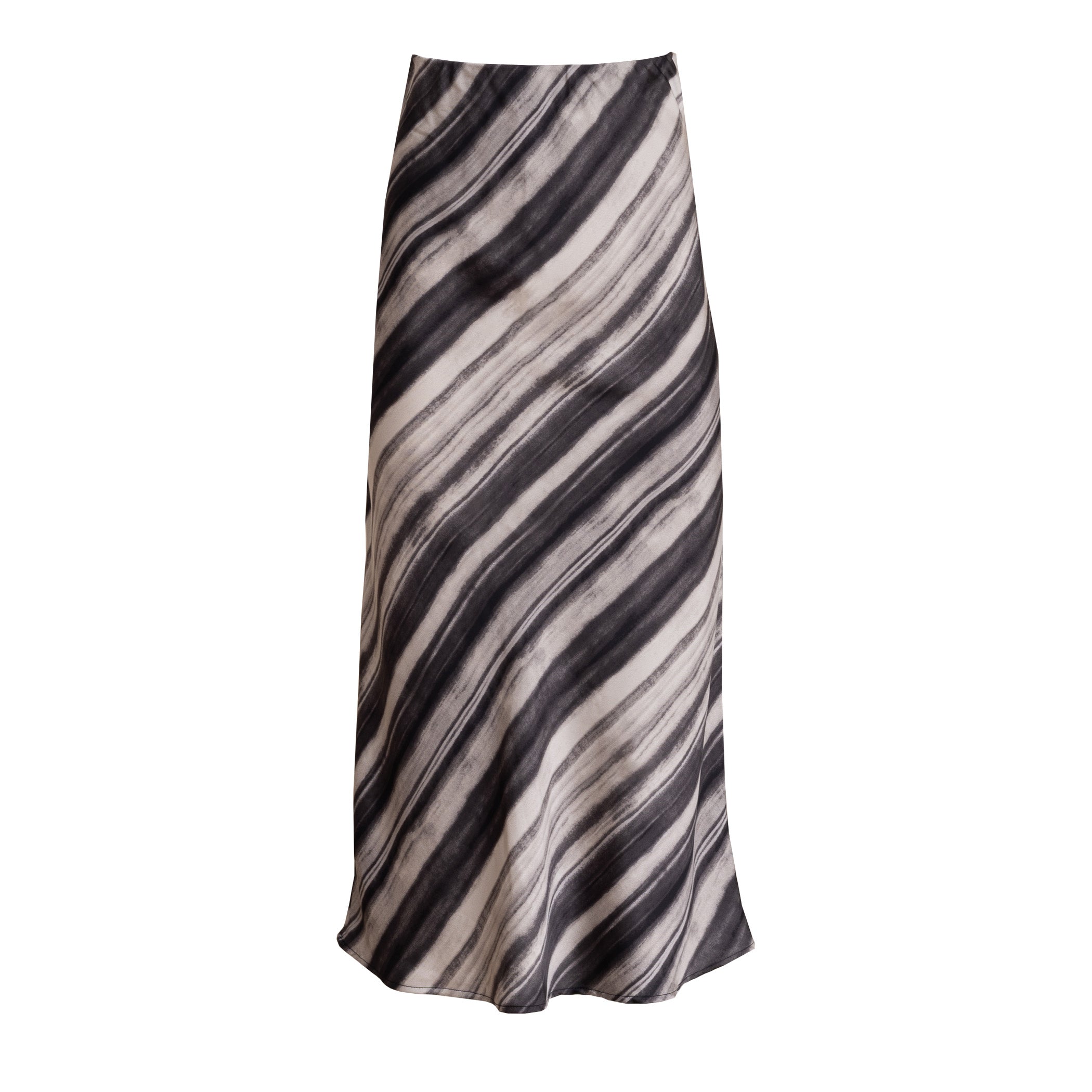 Black and White Striped Slip Skirt – BLANK