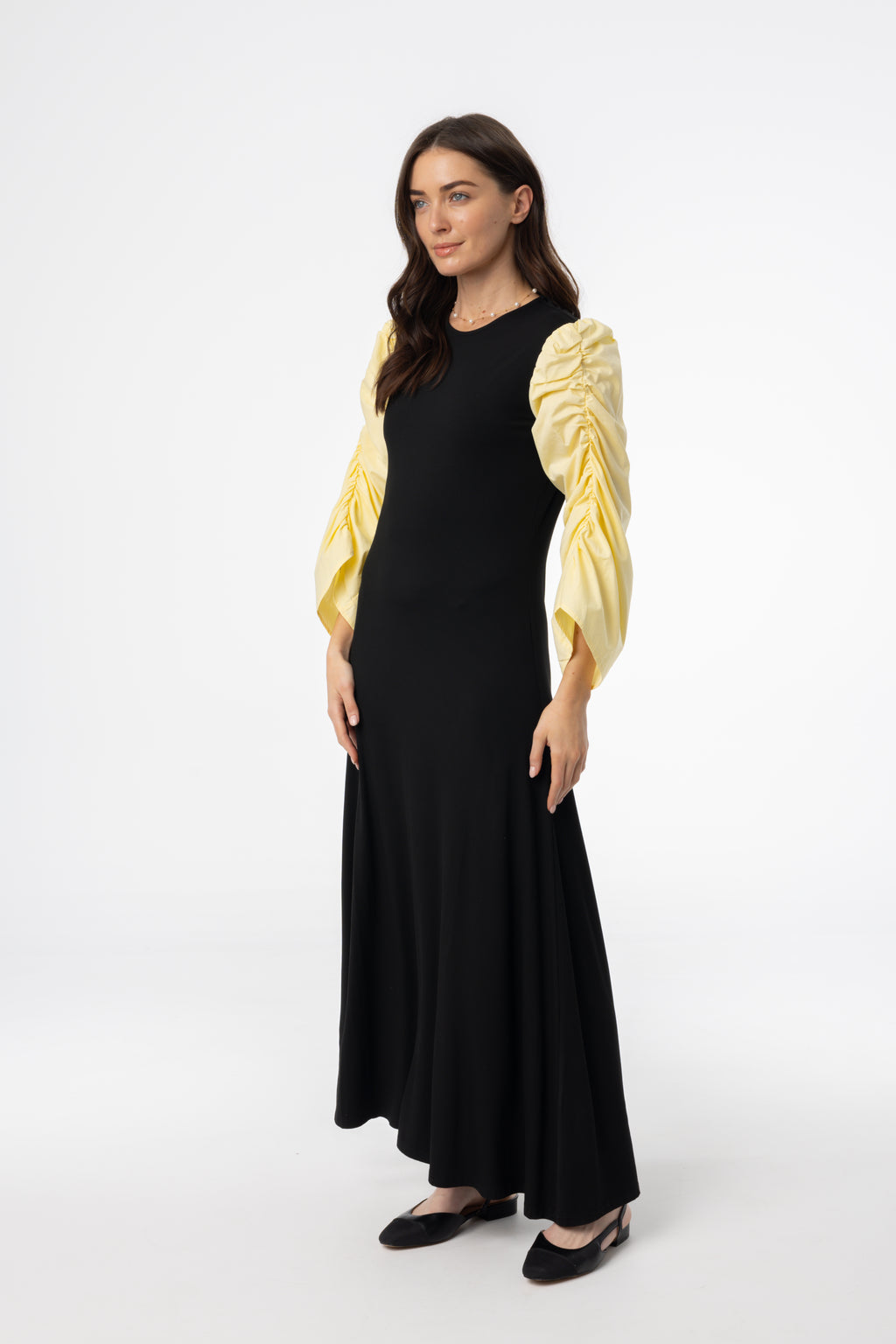 Black and Yellow Colorblock Maxi Dress – BLANK Black and Yellow Colorblock Maxi Dress – BLANK
