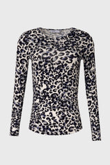 Blue Leopard Printed T-Shirt