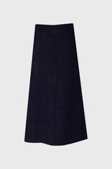 Blue Boucle Maxi Skirt