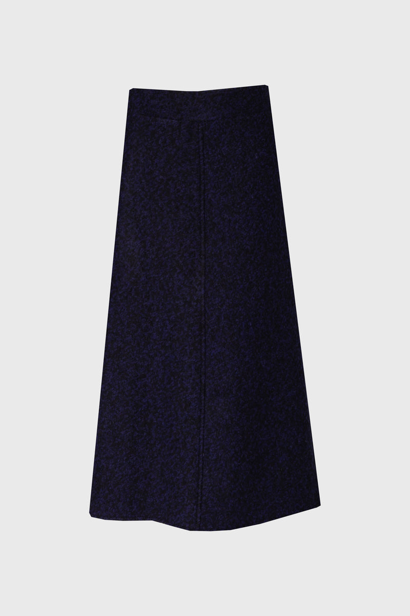Blue Boucle Maxi Skirt