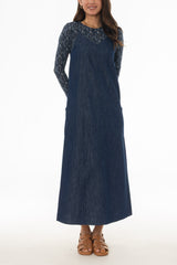 Blue Cargo Denim Maxi Jumper