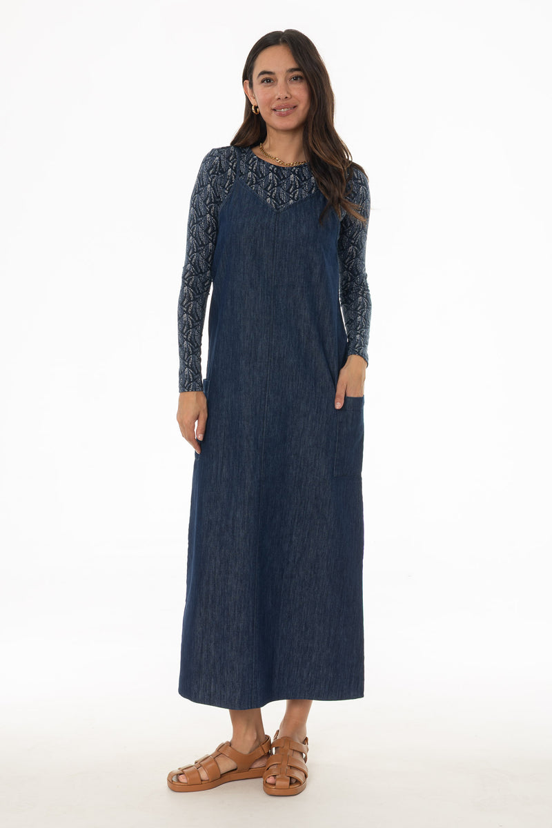 Blue Cargo Denim Maxi Jumper – BLANK