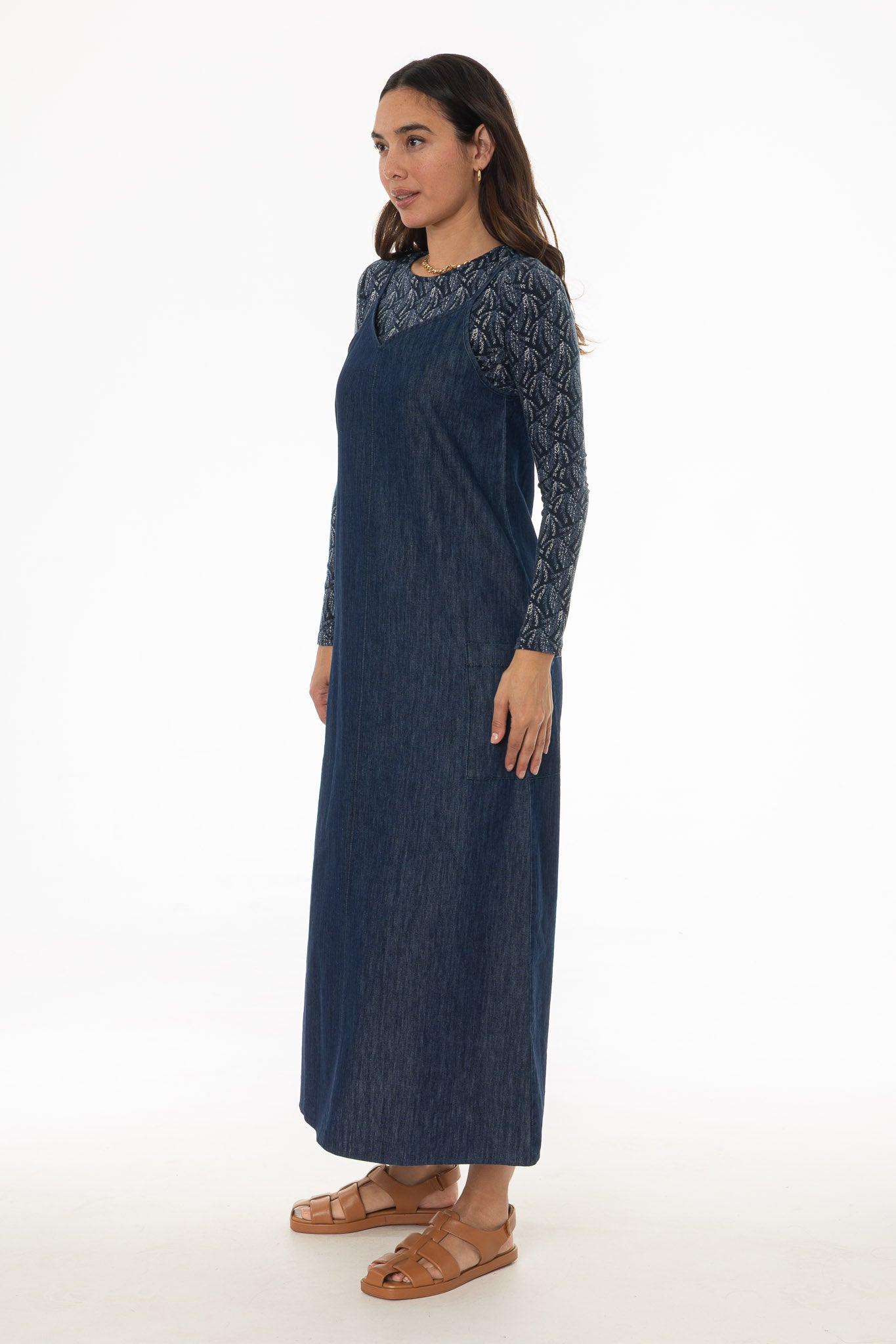 Blue Cargo Denim Maxi Jumper – BLANK