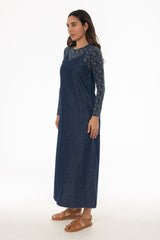 Blue Cargo Denim Maxi Jumper