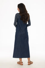Blue Cargo Denim Maxi Jumper