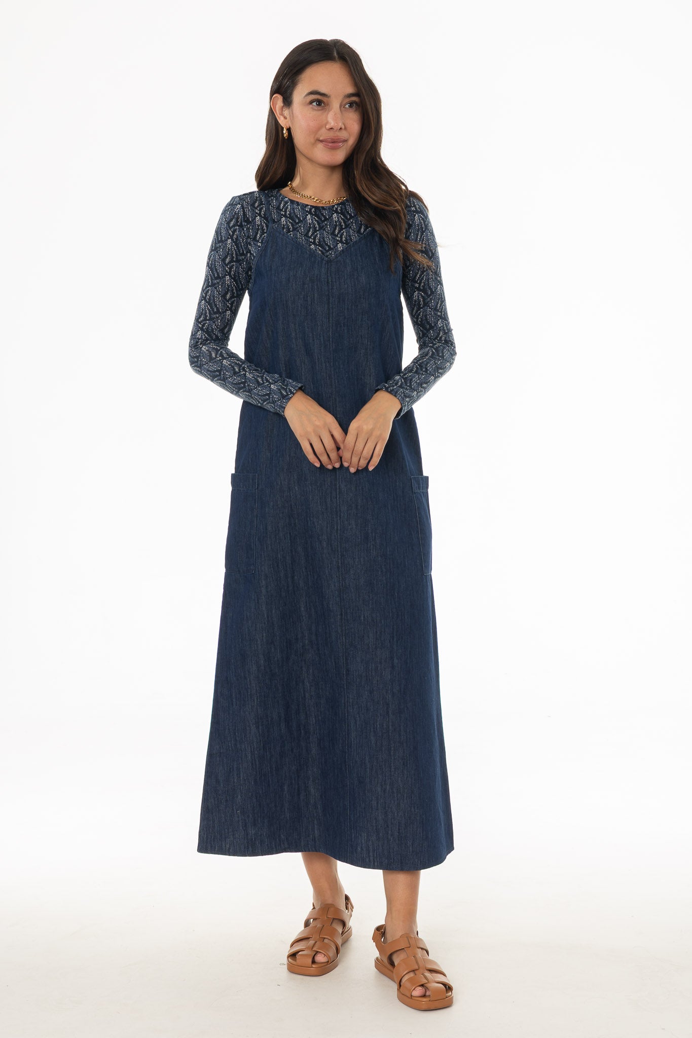 Blue Cargo Denim Maxi Jumper – BLANK