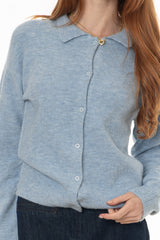 Blue Collar Chunky Knit Cardigan