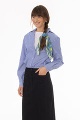 Blue Combo Blouse T-Shirt