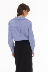 Blue Combo Blouse T-Shirt