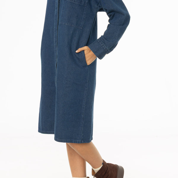 blank nyc denim dress Blue Denim Shirt Dress – BLANK
