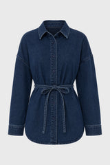 Blue Denim Tie Shirt