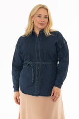 Blue Denim Tie Shirt