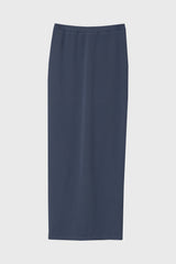 Blue Herringbone Textured Skirt