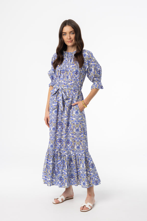 Blue Paisley Maxi Dress