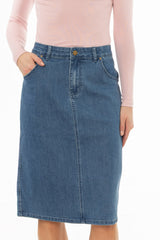 Blue Pencil Denim Skirt
